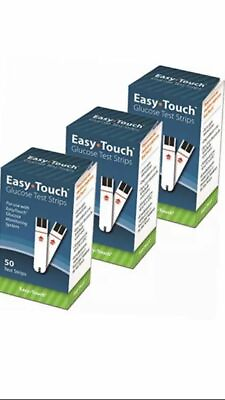 #ad Easy Touch Blood Glucose Test Strips Box of 150 CT 3 Boxes X 50 CT $26.95