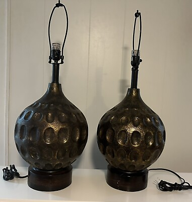 #ad Magnificent Pair Of Mid Century Modern Lamps. $375.00