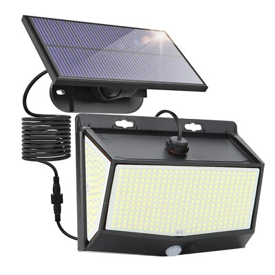 #ad Yard Lamp Solar Lights Outdoor Split 1 2 4PCS Home PIR Wall 468LED Sensor $29.94
