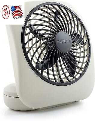 #ad O2cool 5 Battery Operated Portable Small Desk Fan Powerful Two Speed Office Home $18.08