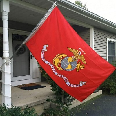 #ad US Marine Corps USMC Flag 3X5 Outdoor Double Sided Heavy Duty Polyester US $14.77