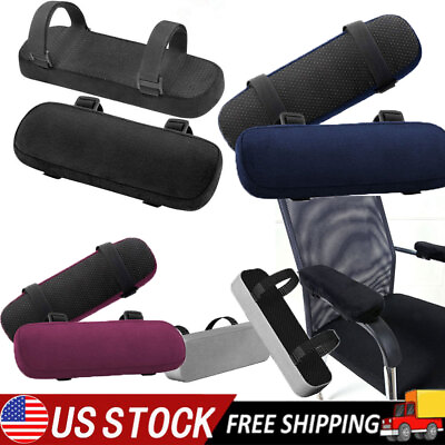 #ad 2PCS Memory Foam Armrest Cushions Support Elbow Arm Rest Cover Chair Armrest Pad $9.68
