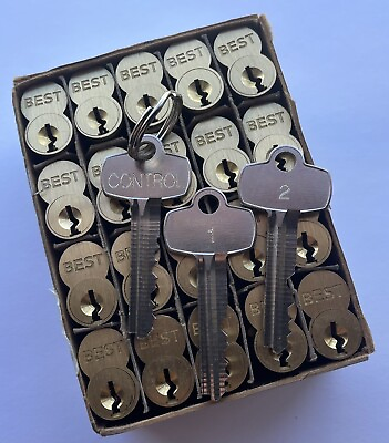 #ad BEST SFIC 7 Pin Core Keyed I C Lock 3 Keys IC Key Cylinder Commercial Lock Plug $19.95
