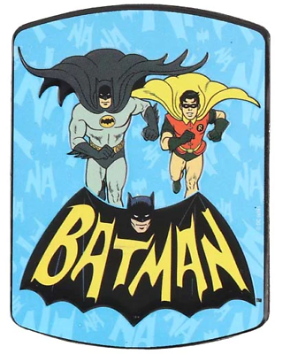#ad DC Batman And Robin Classic Logo Embossed Tin Magnet 2quot;x3quot; $8.99