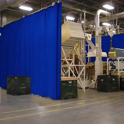 #ad NEW Solid Blue Curtain Wall Partition 6 x 8 $539.95