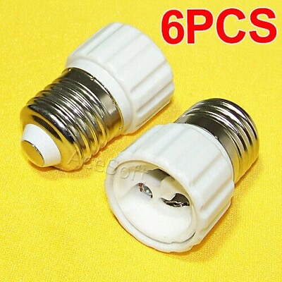 #ad NEW 6PCS E27 To GU10 Base Socket Adapter Converter Holder F LED Light Lamp Bulb $29.65