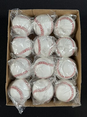 #ad 12 Blank Leather Baseballs For Autographs Or Practice Dozen balls Brand New $24.99
