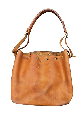 #ad LOUIS VUITTON Nomad leather Petit Noe Shoulder Bag Tan Bag LIMITED ED. VTG $1300.00