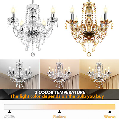 #ad Elegant Crystal Candle Chandelier Crystal Decoration Home Ceiling Pendant Light $46.99