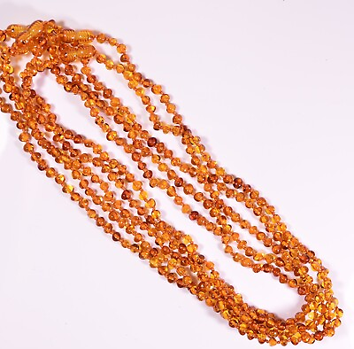 #ad 55 cm Lot 5 wholesale Genuine Baltic amber necklace cognac beads c 4467 $37.30