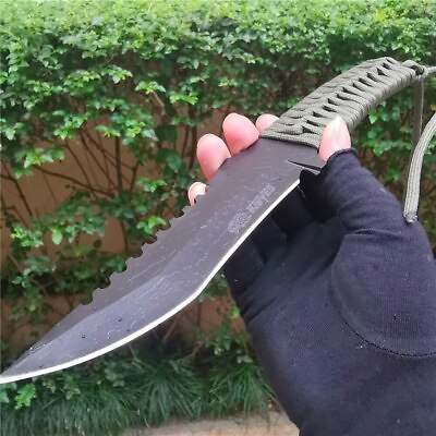 #ad Outdoor hunting camping survival knife stainless steel sharp durable tool $15.29
