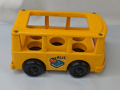#ad Fisher Price Little People Yellow Bus Vintage #1 $8.05