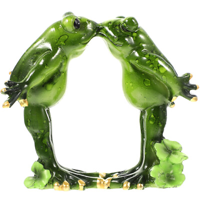 #ad Frog Figurine Garden Frog Statue Frog Sculpture Desktop Resin Frog Decor $14.42