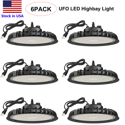 #ad 200W LED UFO High Bay Lights Factory WorkShop GYM Light Warehouse Lamp UFO 6Pack $136.99