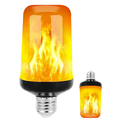 #ad Flame LED Light Bulb E26 E27 B22 Screw Jumbo Flickering Fire Effect $13.29
