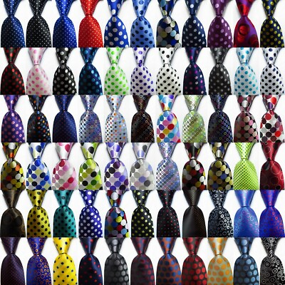 #ad New Dot Classic JACQUARD WOVEN 100% Silk Men#x27;s Tie Necktie $8.99