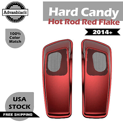 #ad Hard Candy Hot Rod Red Flake 6x9quot; Saddlebag Speaker Lids Fits Harley Touring 14 $419.00