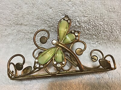 #ad As Is Welforth Metal Stone Jewel Butterfly Desk Business Card Holder $12.00