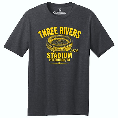 #ad Three Rivers Stadium 1970 Football TRI BLEND Tee Shirt Pittsburgh Steelers $22.00
