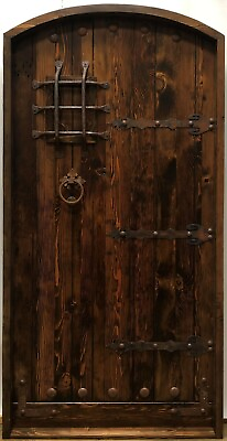 #ad Rustic door solid wood 70 100 year old reclaimed Doug Fir eyebrow arch winery $2750.00