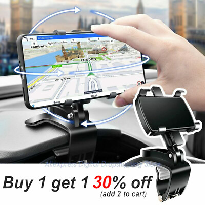 #ad 360°Clip On Dashboard Dash Mount Mobile Car Phone Holder Stand Cradle For iphone $10.12