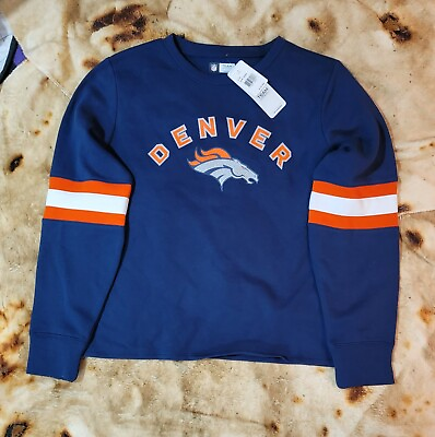 #ad NFL Team Apparel Denver Broncos Women#x27;s Sweatshirt Size Medium NWT $30.00