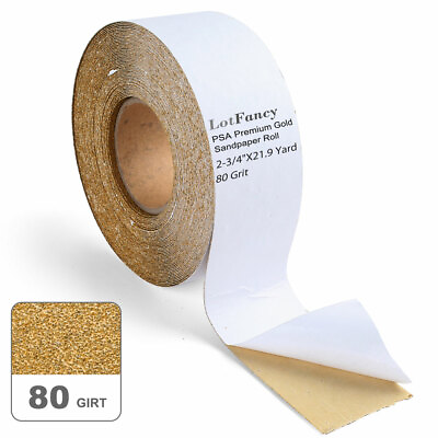 #ad Sandpaper Continuous Roll Adhesive sticky long board 2 3 4 inch x 22Yds 80 Grits $18.99
