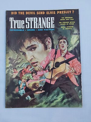 #ad 1957 True Strange. Did the Devil Send Elvis Presley? Cover by Tom Beecham $75.99