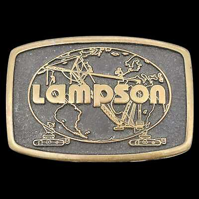 #ad #ad Lampson Equipment Solid Brass Vintage Belt Buckle $45.00