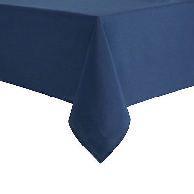 #ad Navy Blue Yale Fabric Tablecloth 60quot;W x 102quot;L Rectangle machine washable $14.03