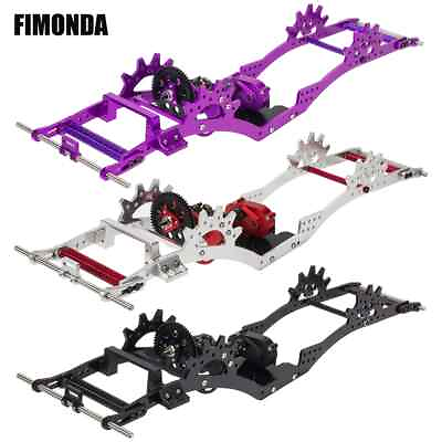 #ad LCG Chassis Kit w Gearbox Overdrive Set for 1 10 RC Crawler SCX10 Capra DIY $15.98