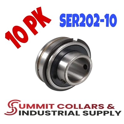 #ad SER202 10 5 8quot; Insert Ball Bearing With Snap Ring 10PK $64.99