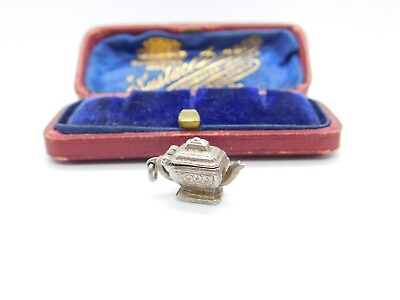 #ad Sterling Silver Aladdin#x27;s Lamp Charm Pendant Vintage c1970 GBP 15.00