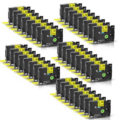 #ad TZ 631 Label Tape Black Yellow TZe 631 For Brother P touch PTD210 12mm 40Packs $71.99
