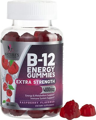 #ad Vitamin B12 Gummies 4500mcg High Absorption Vitamin B 12 Energy Gummy $11.52
