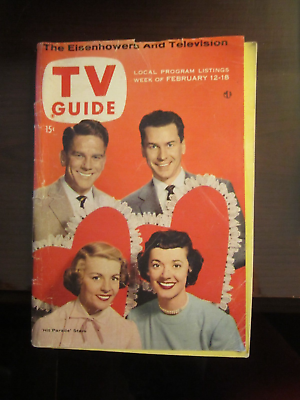 #ad TV Guide February 1955 Hit Parade Stars New England Edition $9.99