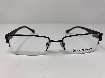 #ad Hickey Freeman Eyeglasses Frame Bedrock Black 53 18 140 Half Rim Metal GP63 $38.00