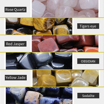 #ad Natural Stone Cube Polished Healing Love Quartz 5 8quot; Jade Obsidian Amethyst Opal $3.99