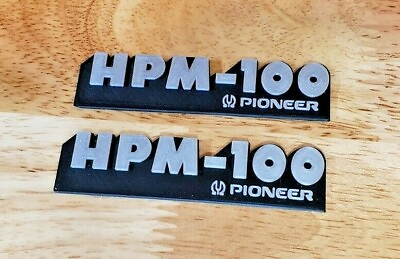 #ad Pioneer HPM 100 Speaker Badge Emblem Logo Name Plate pair reproduction $14.99