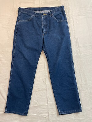 #ad Wrangler Jeans Mens 34x 29 Stretch 5 Star Mid weight Premium Dark Wash $20.55