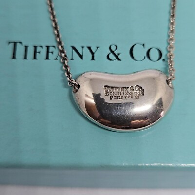 #ad Tiffany amp; Co Bean 20mm Necklace Pendant Only Sterling Silver SV925 Elsa Peretti $73.00