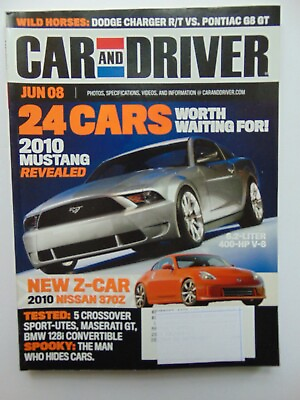 #ad CAR and DRIVER MAGAZINE June 2008 MUSTANG $7.50