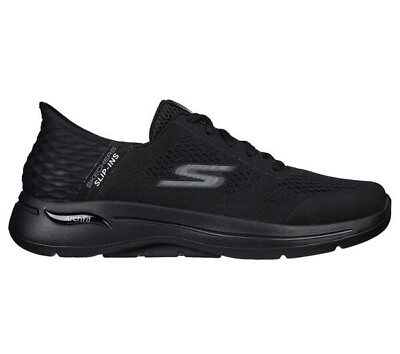 #ad Go Walk Arch Fit Simplicity 216258BBK Men Walking Shoes Black us Footwear Siz $109.00