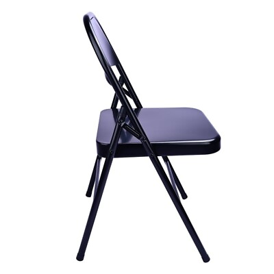 #ad Steel Black Folding Chair IndoorTeens and Adult Metal Frame Sturdy Structure $13.36