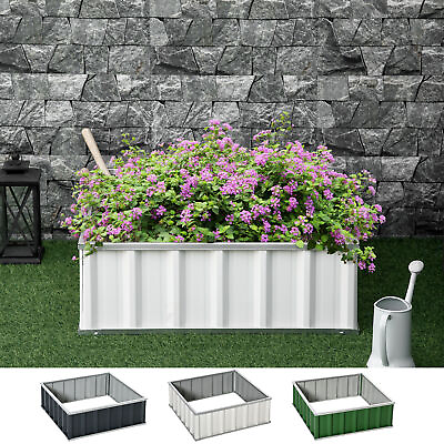 #ad Metal Raised Garden Bed No Bottom Planter Box w Gloves for Backyard Patio $39.99