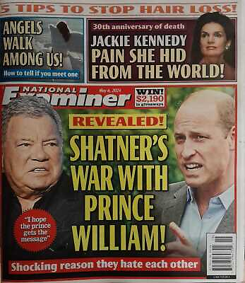 #ad National Examiner Magazine May 62024 Shatner#x27;S War With Prince William $12.70