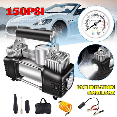 #ad Heavy Duty Portable Air Compressor Car Tire Inflator Electric Pump Auto 50L Min $28.99