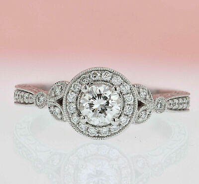 #ad Wedding Women Ring 14K White Gold 2.54Ct Round Cut Lab Created Diamond Certified $275.00