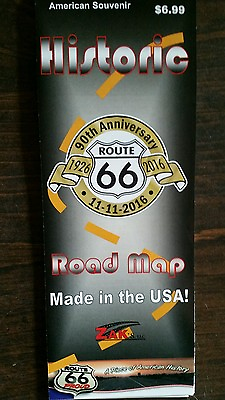 #ad HISTORIC ROUTE 66 TRAVEL ROAD MAP CHICAGO TO LA 90TH 2016 EDITION BEST GUIDE $4.75
