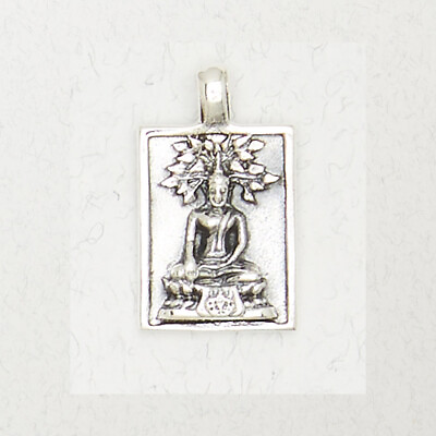 #ad Buddha in Meditation .925 Sterling Silver Ancient India Religion Pendant Jewelry $30.00
